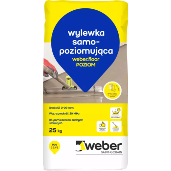 weber.floor POZIOM Wylewka samopoziomująca do układania ręcznego, 2-20 mm paleta (42 x 25 kg.)