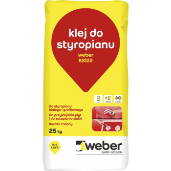 weber KS122 paleta (42 x 25 kg.) klej do styropianu białego i grafitowego, do mocowania płyt i do zatapiania siatki