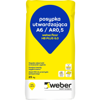 weber.floor HB PLUS 6.0 25 kg. posypka utwardzająca do posadzek betonowych (szara)