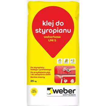 UNI S paleta (42 x 25 kg.) weber Uniwersalny klej do styropianu weberbase