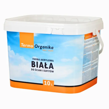 Farba akrylowa op.5 L BIAŁA Termo Organika